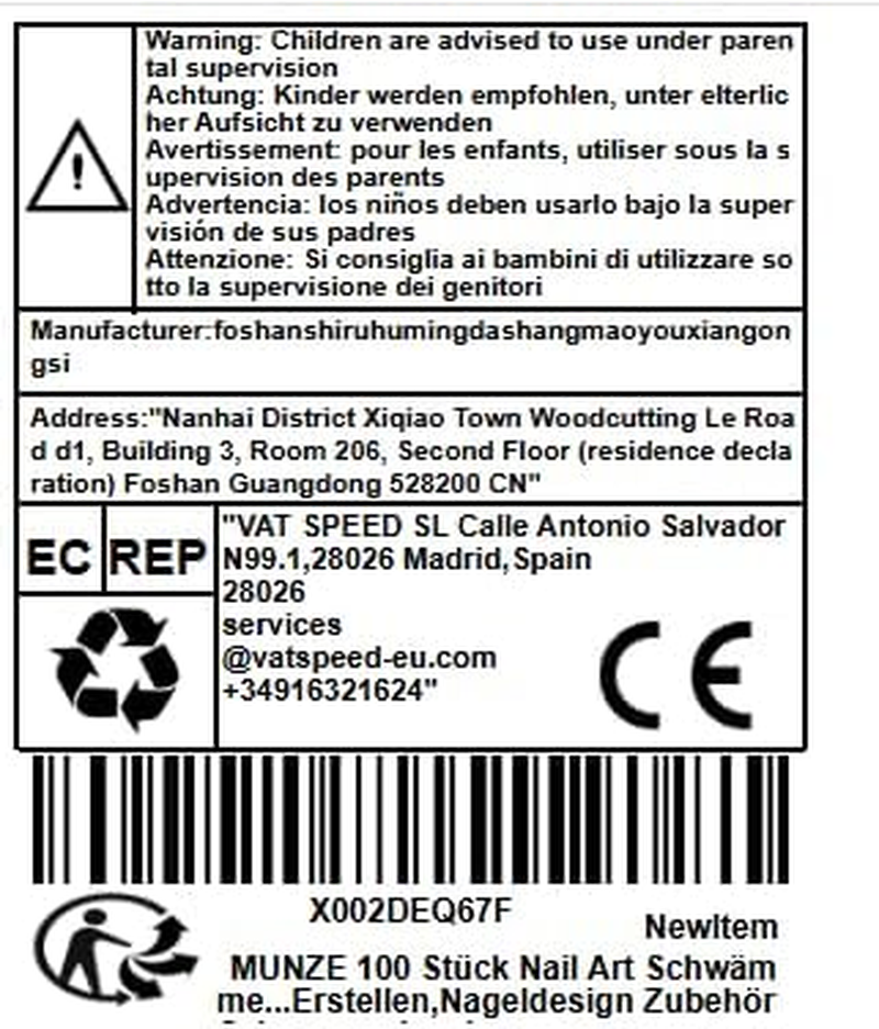 MUNZE Pack of 100 Nail Art Sponges with Metal Gripper, Nail Art Sponge Brush, Manicure Accessories for Nails to Create a Variety of Gradient Nail Art Patterns, Nail Design Accessories Sponge Brush image number 4