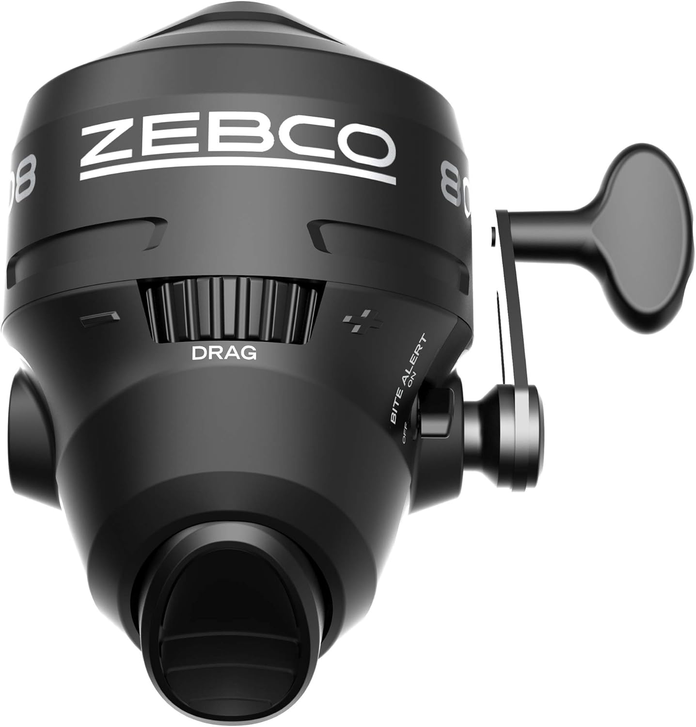 Zebco 808 Spincast Fishing Reel, Powerful All-Metal Gears, Quickset Anti-Reverse and Bite Alert, Pre-Spooled with 20-Pound Zebco Fishing Line, Black image number 4