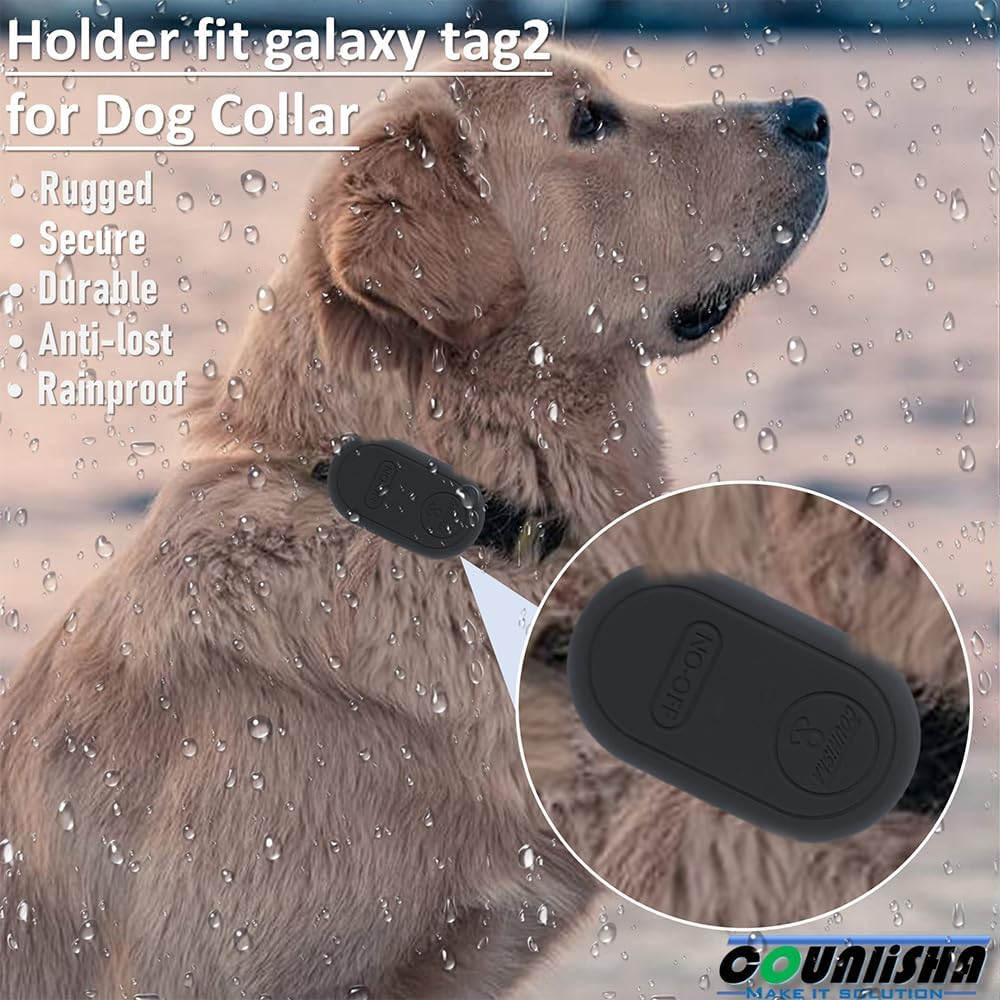 Silicone Holder Compatible for Samsung Galaxy Smarttag2 for Dog Collar,Slim Rubber Cover Pet Accessories,Secure Case for Galaxy Tag2 Tracker for Cat,Kids (2 Pack) image number 6