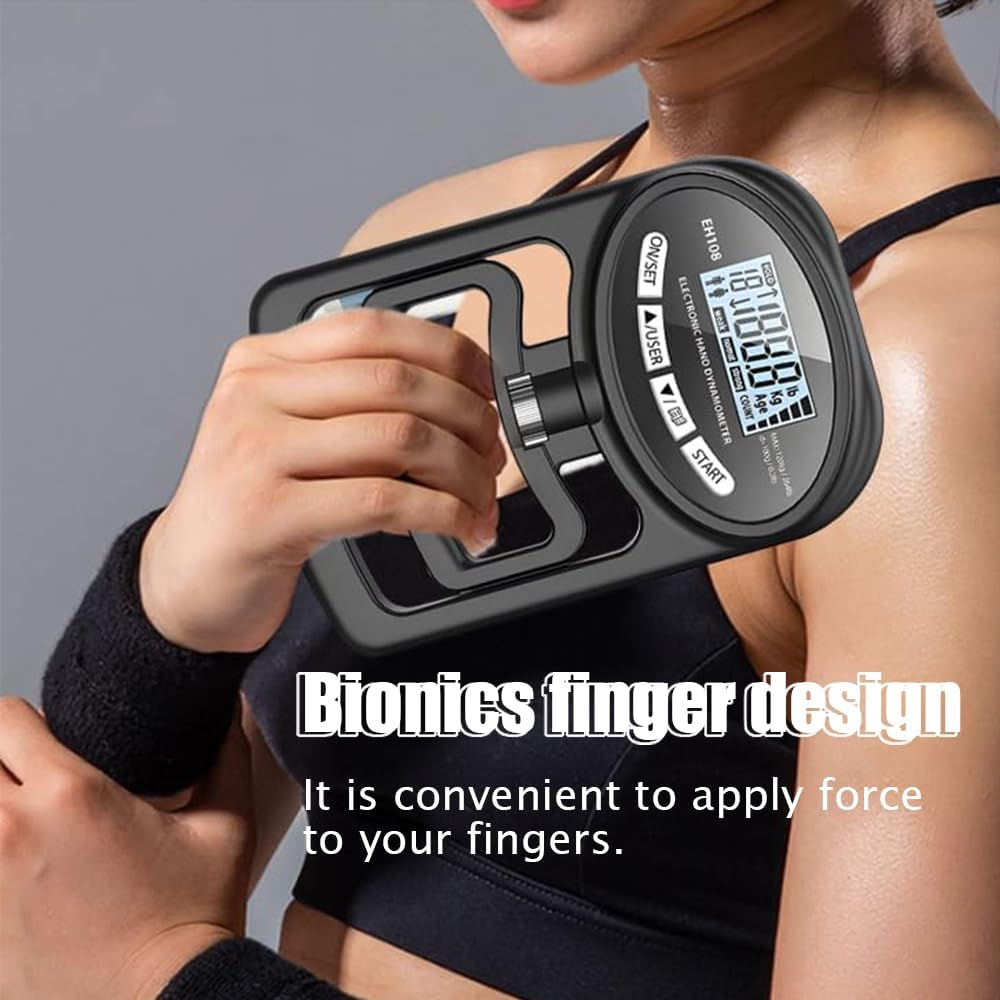 Hand Dynamometer,Electronic Hand Grip,Strength Tester Grip,Hand Exerciser Meter,Hand Strength Tester,With LED Display&Ergonomic Design for Sport Home School Use image number 5