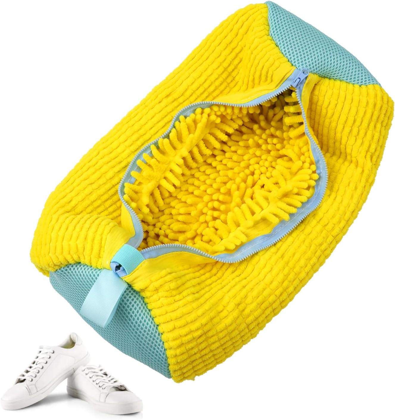 Shoe Washing Machine Bag, Reusable Shoe Cleaning Bag Laundry Shoe Bag Machine Wash Shoe Bag Shoe Washing Pouch for Washing Machine Dryer Laundry for 360 Degree Cleaning All Shoes (Yellow), Yellow, image number 5
