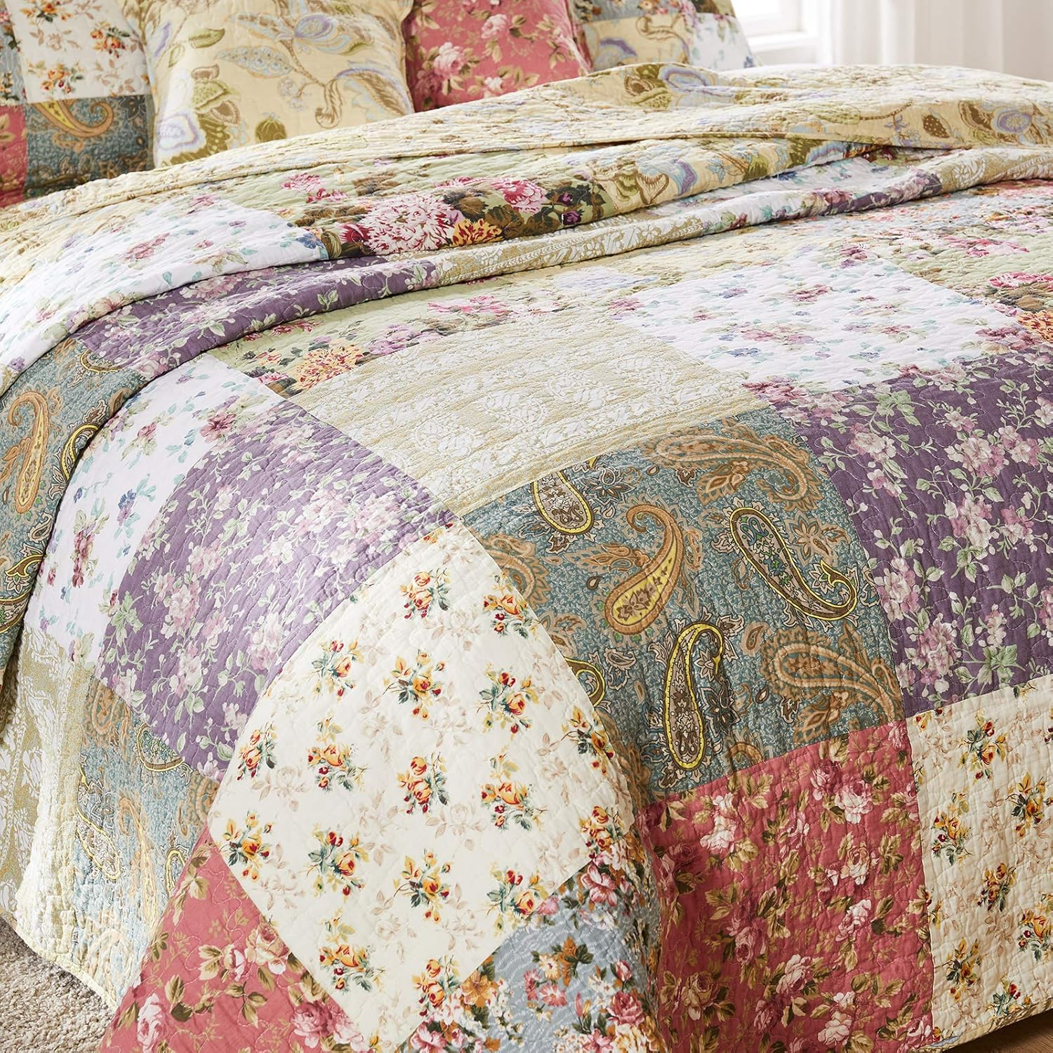 Greenland Home Blooming Prairie Bedspread Set, King, Multi image number 2