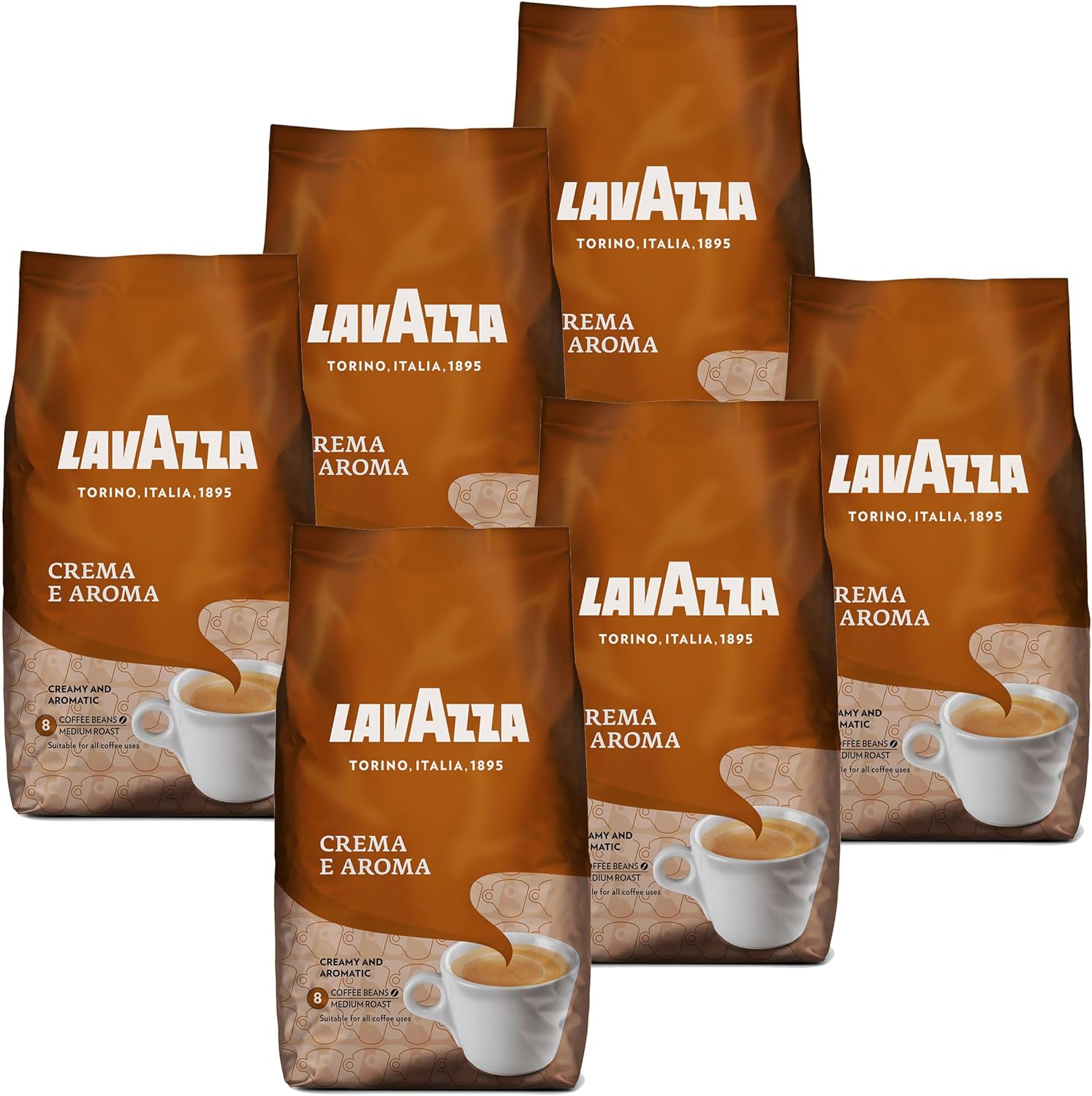 Lavazza Crema E Aroma, Arabica and Robusta Medium Roast Coffee Beans, 1 Kg (Pack of 1) image number 3