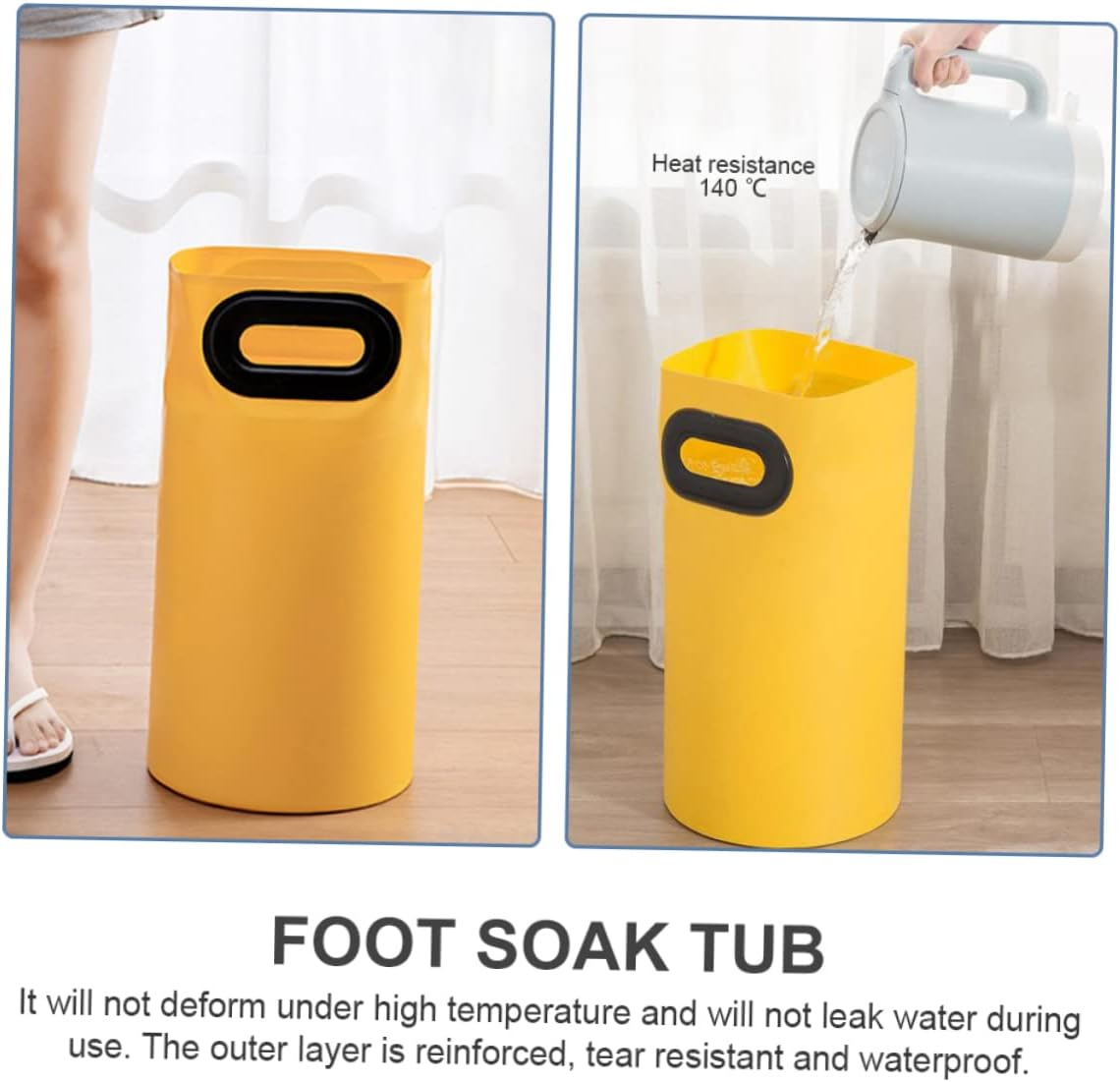 CIMAXIC Portable Foot Bath Bucket Capacity Folding Tub for Soaking Collapsible Foot Soaking Bucket for Home Outdoor Use