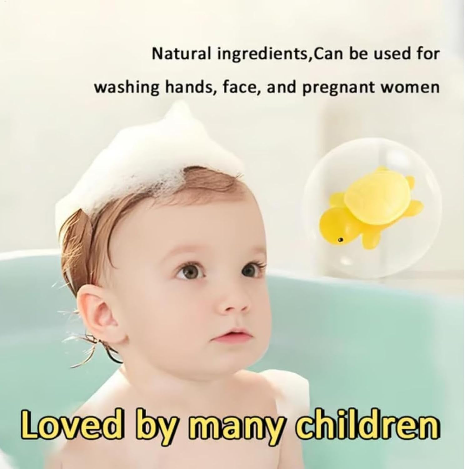 Handmade Kids Soap, Turtle Shape Soap, Creative Cute Lather, 6X4X2Cm/2.36X1.57X0.79 Inches, Cleansing Moisturizing Wash, Mild Body Wash for Children image number 4