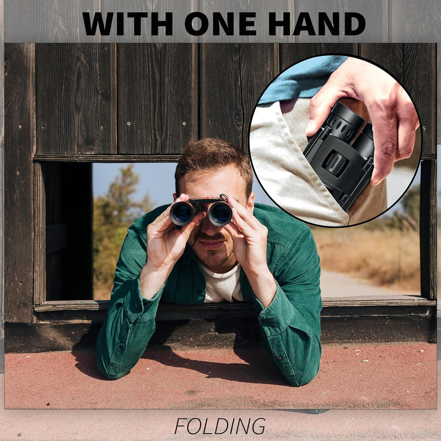 Ampease 8X22 Compact Binoculars &ndash; Waterproof, High-Powered Binoculars for Adults and Kids with Low Light Vision, Ideal for Bird Watching, Hunting, Travel, and Sightseeing image number 2