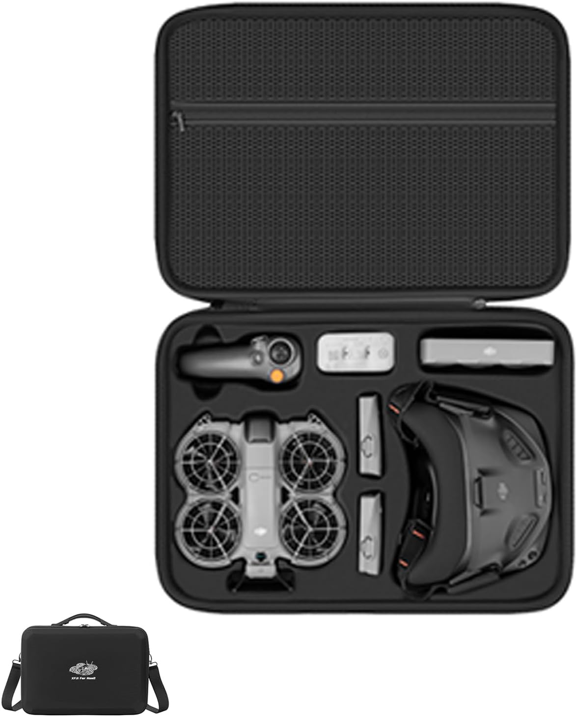 Cochanvie Carrying Case Compatible with DJI Neo 2 Motion Fly More Combo, Portable Travel Storage Shoulder Bag for Goggles N3, RC Motion 3 and Neo 2 Accessories image number 4