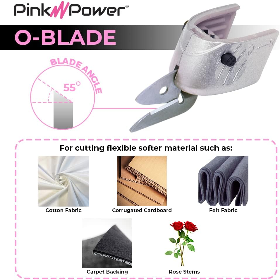 Paper and Fabric Blade for Pink Power PP361LI 3.6V Lithium Ion Pink Cordless Electric Scissors (PPO Blade) image number 5