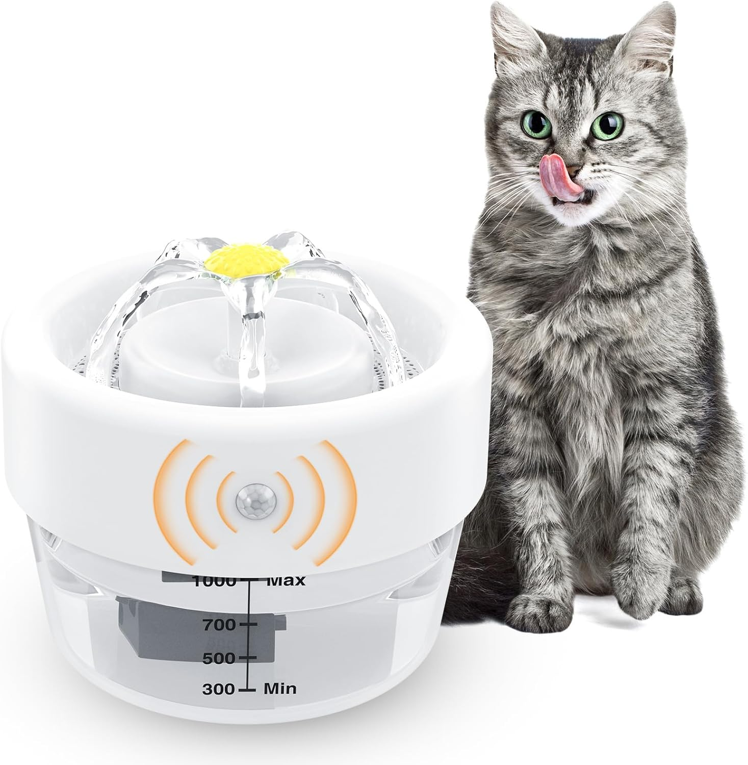 Cat Water Fountain, Battery Operated Water Fountains for Cats Indoor Pet Drinking Fountain image number 2