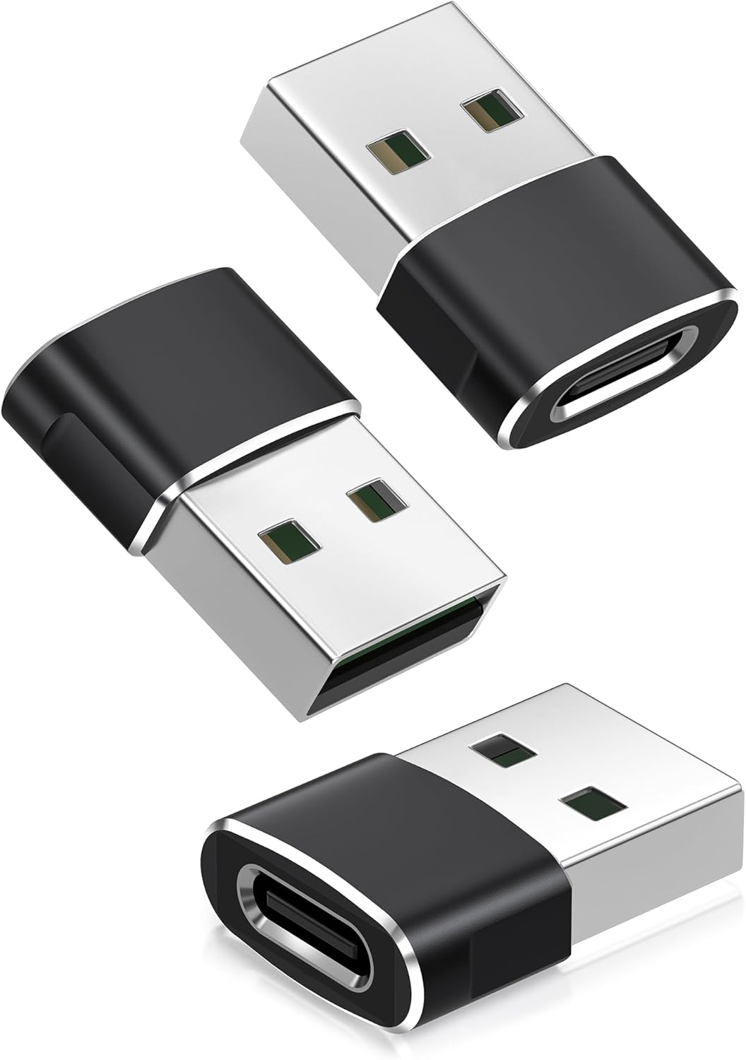 Basesailor USB to USB C Adapter 3Pack,Type C Female a Male Charger Converter for Iphone 16,Apple Watch Ultra Iwatch 8 7,Samsung Galaxy Note S23 S24,Beats Flex,Macbook Pro,Imac,Pc,Laptop,Computer