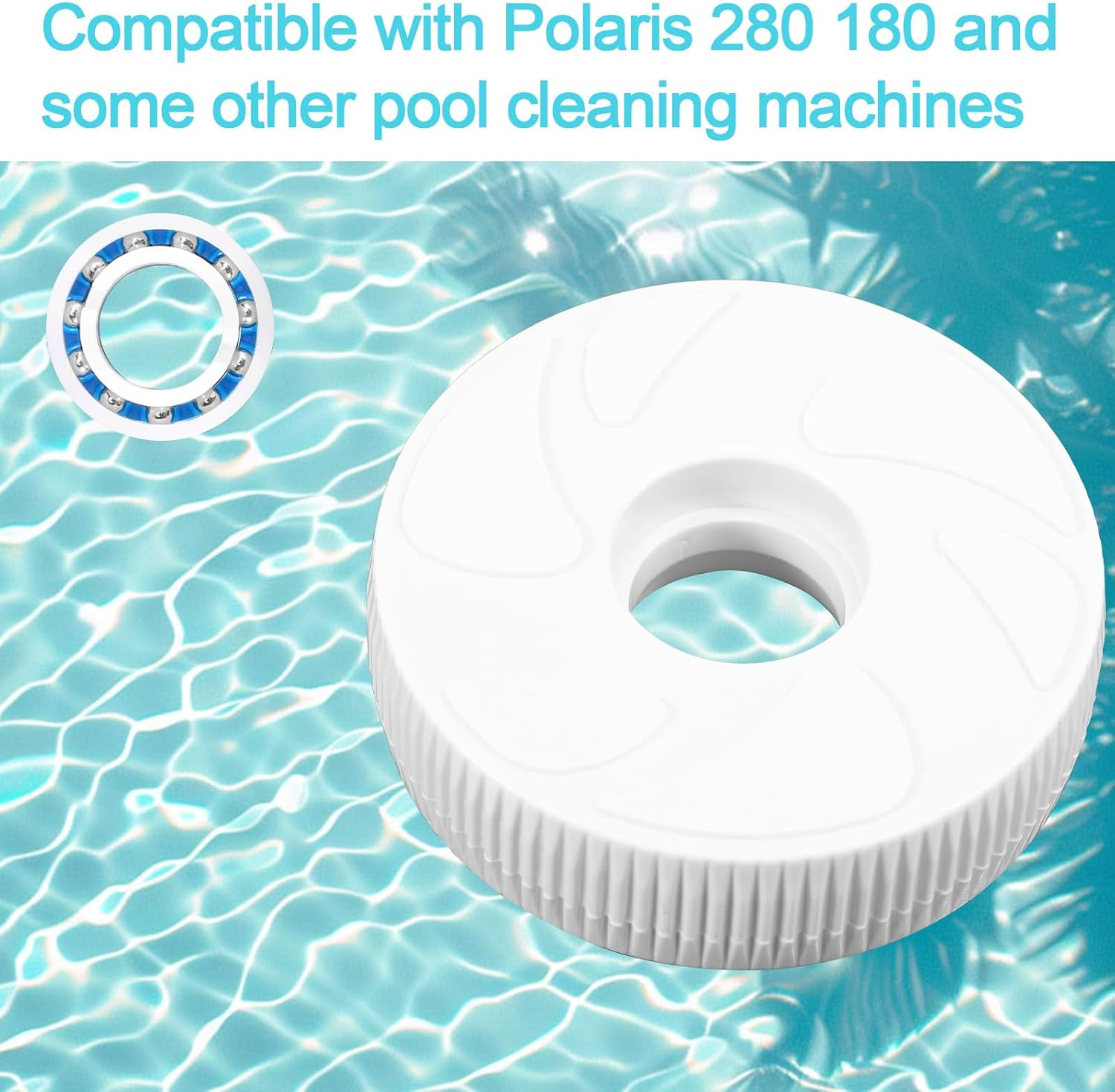 Pool Cleaner Replacement Parts Compatible with Polaris 280/180 Pool Cleaner Roller, Include Small Idler Wheel C16 Bearing C60 Wheel Screw C55 Washer C64 image number 4
