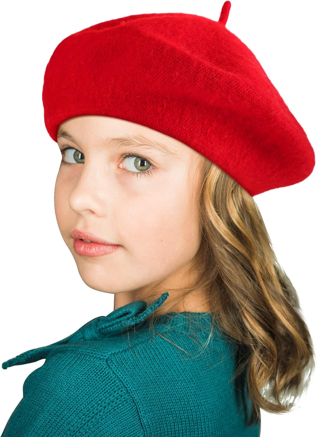 Satinior Beret Hat French Beanie Cap Artist Wool Hat for Children Kids Girls