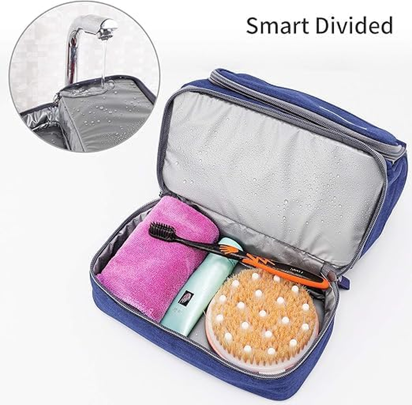 CYBERNOVA Toiletry Bag, Well Divided Toiletry Bag for Travel, Waterproof Cosmetic Organizer Large Kit, Accessories Mesh Pockets, Compact Toiletry Bag Perfect for Men and Women (Purple) image number 6