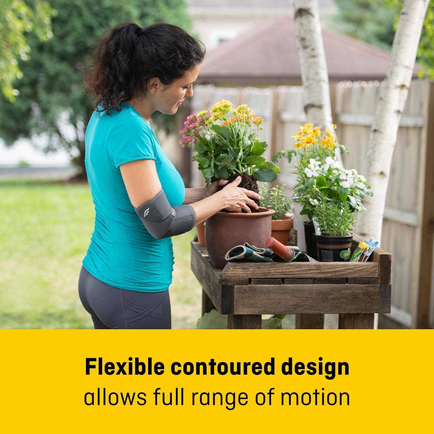 Futuro Comfort Fit Adjustable Elbow/Arm Support, Grey, One Size image number 5