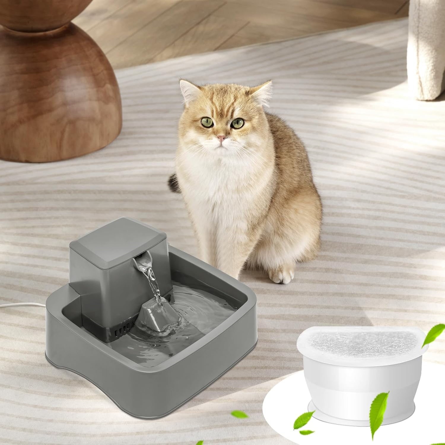 Rigidstone Pack of 8 Filters, Cat Fountain Replacement Carbon Filter Drinkwell Carbon Filter Drinking Fountain Filter for Petsafe Drinkwell Avalon/Pagoda/2 Gallon/Sedona/Seascape Cat Fountain image number 2