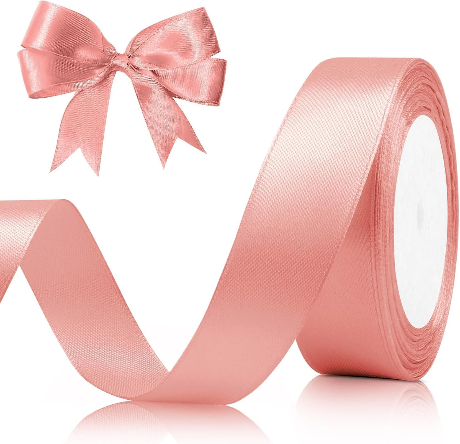 Light Purple Ribbon, 2.5Cm X 25 Yards Ribbon, Light Purple Satin Ribbon for Wedding Flower Arrangement and Birthday Party Decorations