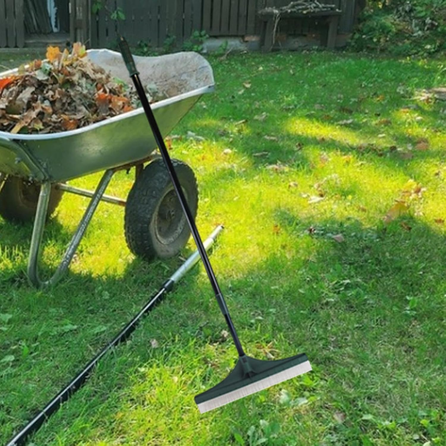 Perfk Artificial Turf Rake Carpet Rake Professional with 360&deg; Rotating Hook Grass Broom Accessories for Garden Patio Yard Cleaning image number 3