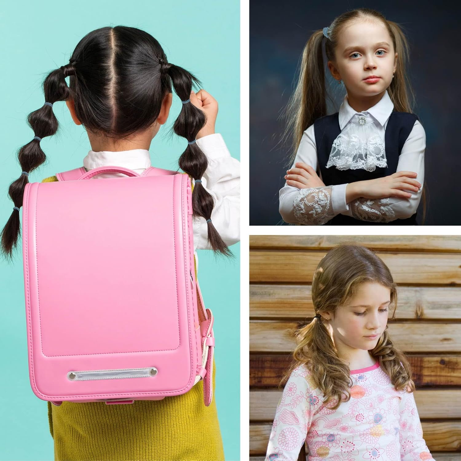 50 Pcs Elastic Hair Ties, Hair Accessories, Elastic Hair Bands Ponytail Holders, Hair Bobbles Hair Bands for Girls, Women, Kids (Dark Blue) image number 4