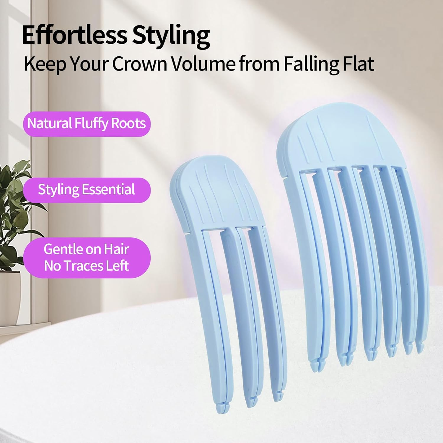 TELAIN Wind Shaping Comb Set 2 Pieces, Volume Comb for Effortless Hair Styling, Unisex Hair Tool for Voluminous and Beautiful Pony Hairstyles in Minutes image number 5