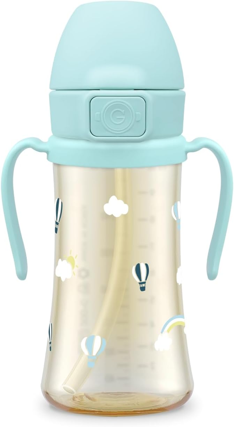 Sky Balloon PPSU Straw Cup 300Ml(Creamy Blue) image number 1