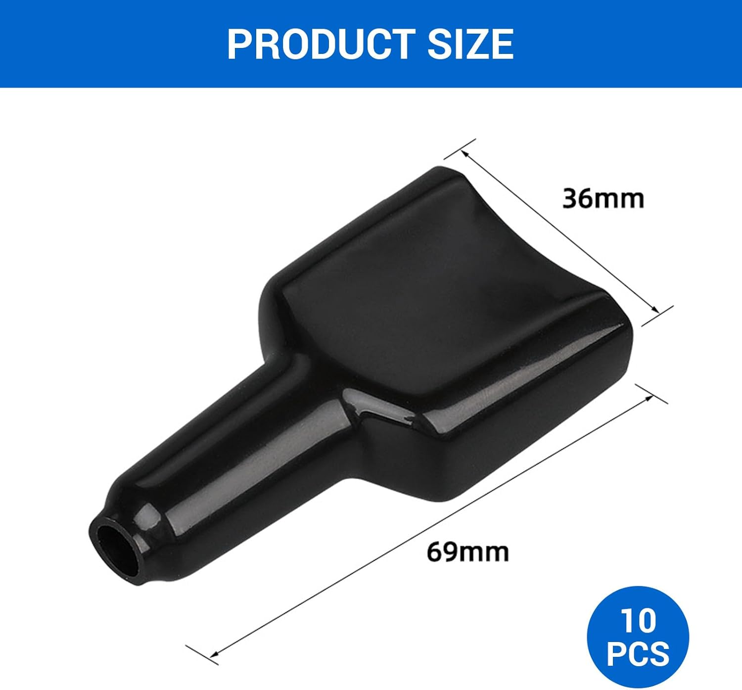 10Pcs Waterproof for Anderson Waterproof 50A Plug Dust Cable Sheath Cover Dust Proof Cable Jacket for Caravans, Solar Panels, 4WD, Battery Boxes, and Outdoor Use image number 2