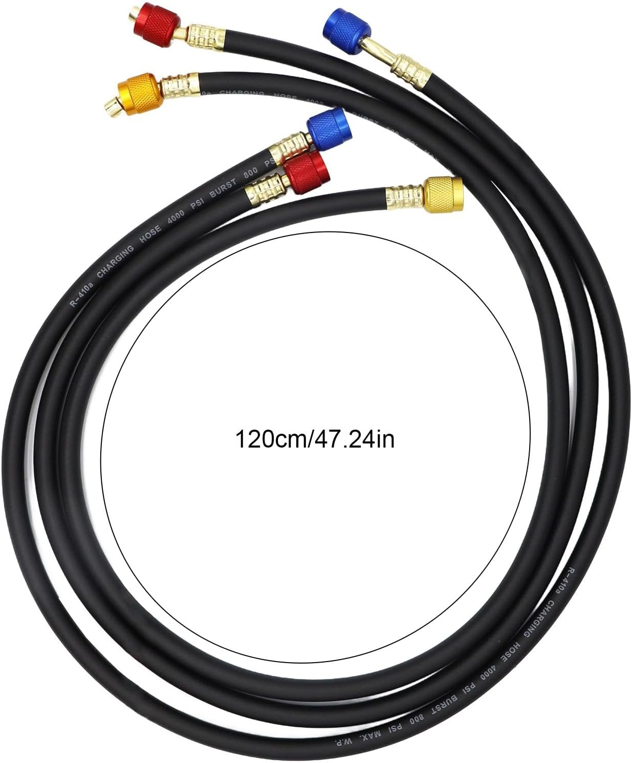 Car Air Conditioning Filling Pipe - Kit for Air Condition Refrigerant Charging - Strong Sealing Car Fluorinated Refrigerant Pipe for Trucks, Suvs, and Rvs - 1.8 Meters image number 5