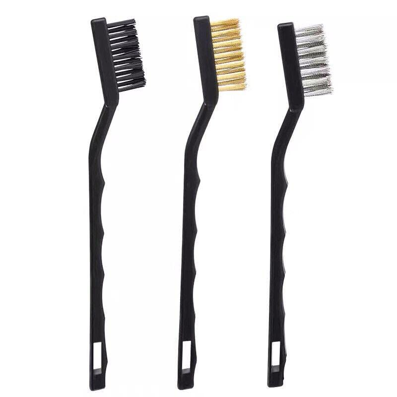 6 PCS Small Wire Durable Brush Set Steel Cleaning Brushes Brass Metal Tools, Ideal for Tight Spaces & Tough Stains, Essential Tools for Any Household