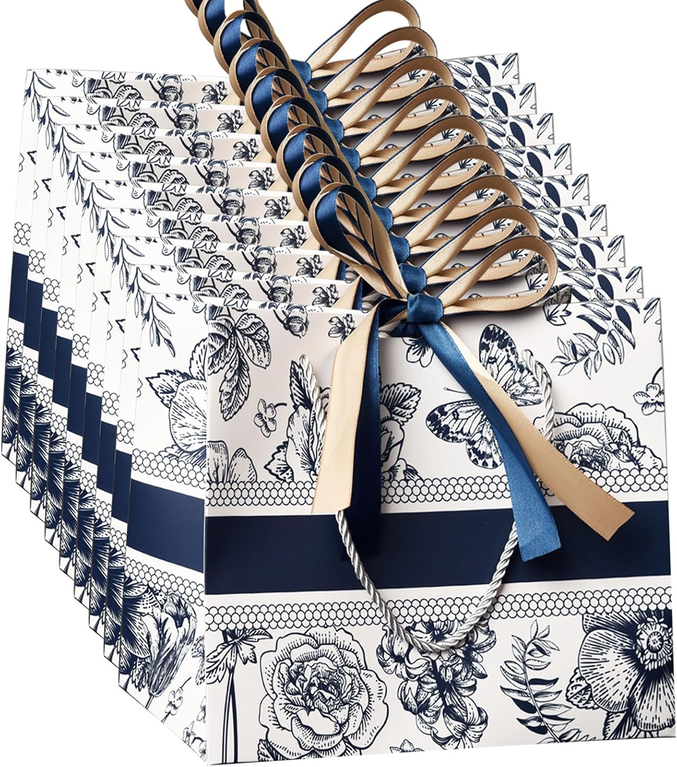 Extra Large Gift Bags Set,10 Pack Shopping Bags for Clothes Shoes,Cardboard Birthday Party Gift Bags 15.5"X 11.8"X5.9" image number 3