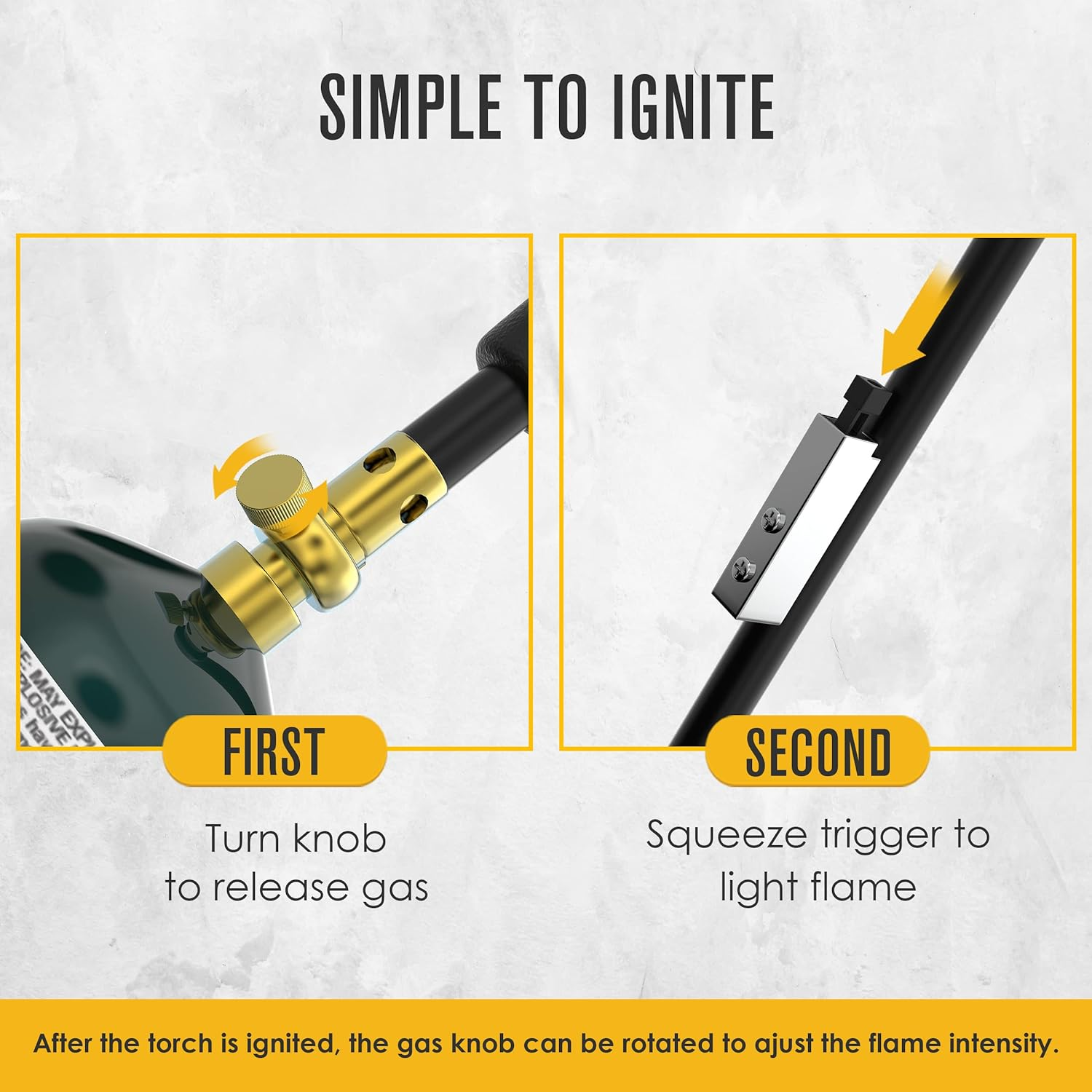 Houseables Weed Torch Propane Burner, Gas Vapor, Black, 20,000 BTU, 34 Inches Long, Outdoor Garden Weeds Killer, Ergonomic Handle, Self Igniting, Trigger Start, Patio Dragon Weeder image number 5