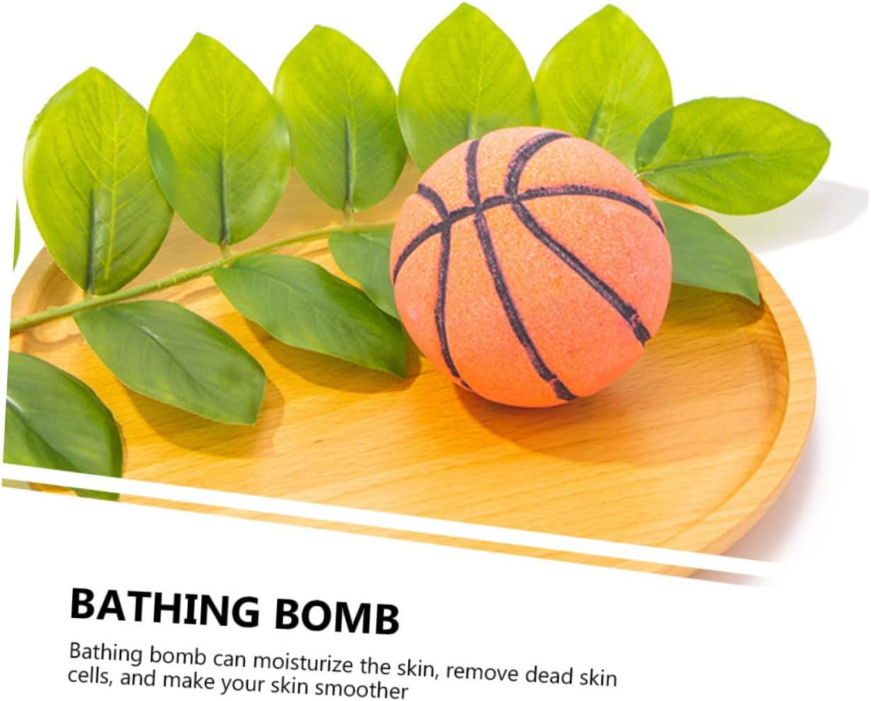 Gatuida 3Pcs Essential Oil Bubble Bath Salt Balls Basketball Shape for Relaxation Bath image number 4