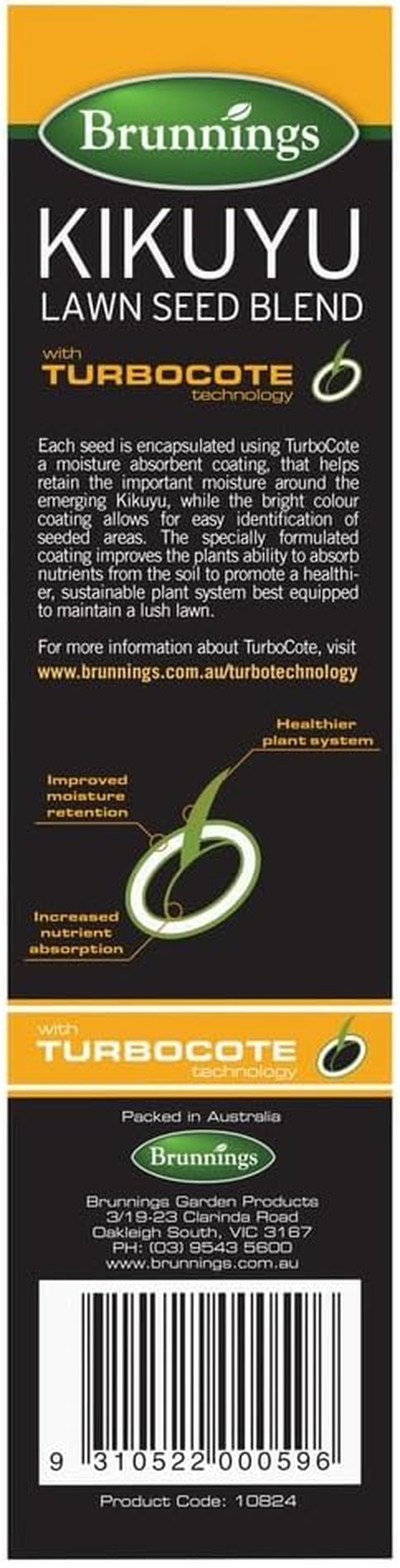 Brunning Kikuyu Lawn Seed Blend 1 Kg, Brown image number 3