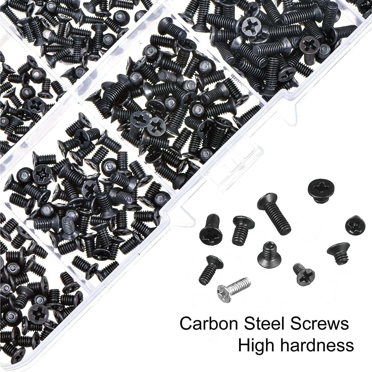 Yenghome 498 Pcs M2 M2.5 M3 Notebook Computer Laptop Screws Repair Replacement Kit,Flat Head PC Screw Assortment,Countersunk Repair Accessory image number 2