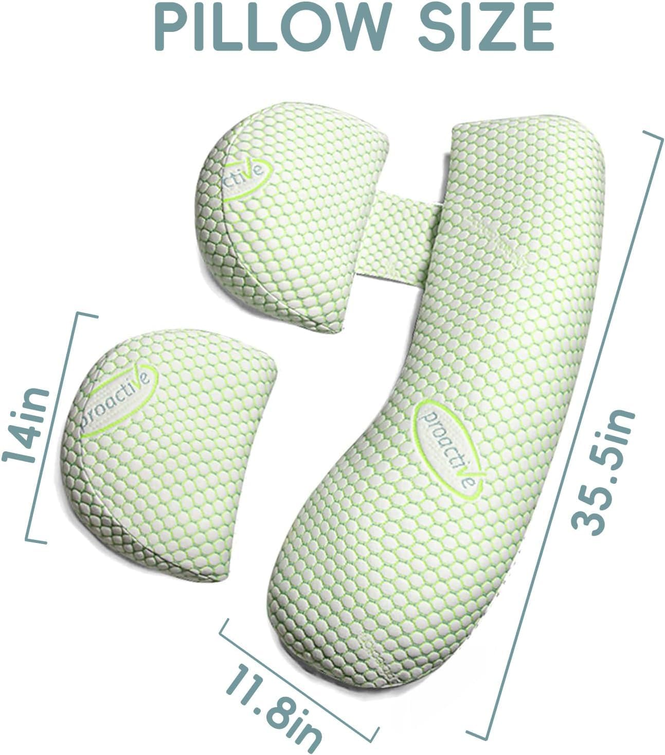 ZONEY Pregnancy Pillow, Maternity Pillow for Pregnant Women, Soft Maternity Pillow with Detachable & Adjustable Pillow Cover, Support for Back, HIPS, Legs, 2 Styles (3 in 1) image number 6