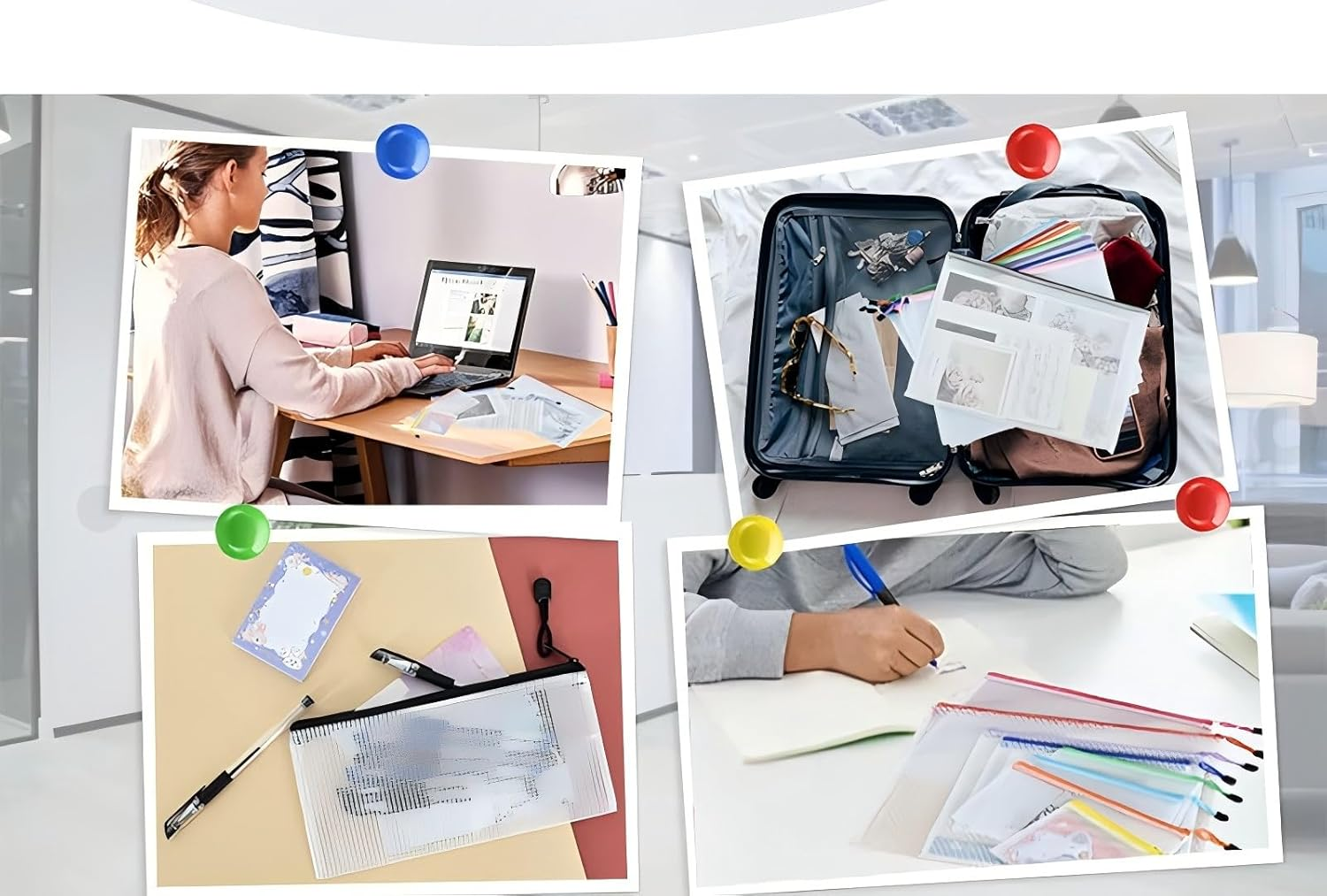 10 Pack Mesh Document Bag, Plastic Zipper File Waterproof Folders Document Pouch for Paperwork School Office Supplies, Filing Envelopes Organizing Storage (A4-13.0X9.0 In) image number 5