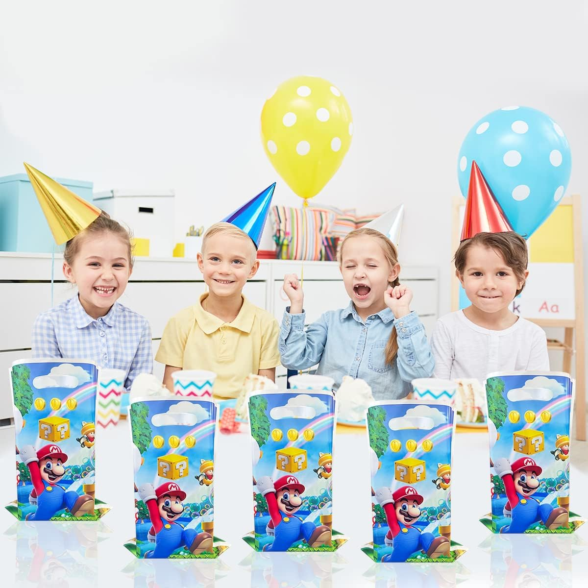 Venanoci 30Pcs Super Bros Mario Party Gift Bags Girl and Boy Birthday Party Supplies Decorates image number 3