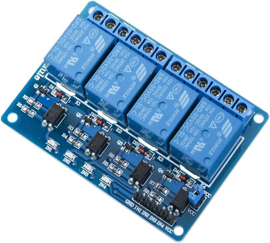 ELEGOO 4 Channel DC 5V Relay Module with Optocoupler for Arduino UNO R3 MEGA 2560 1280 DSP ARM PIC AVR STM32 image number 2