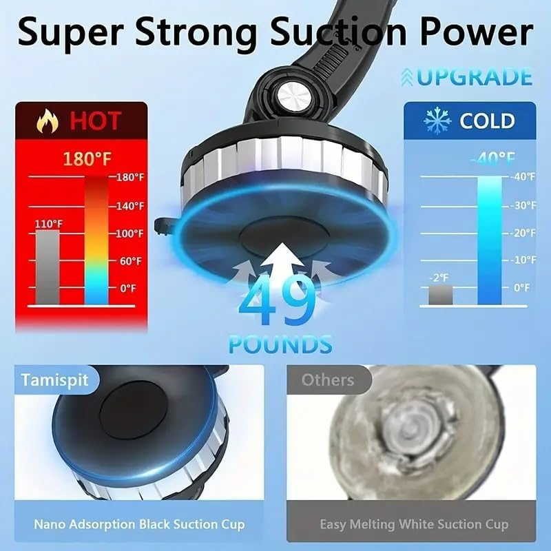 Car Phone Holder Mount [Strong Reinforced Mechanical Arm] Cell Phone Car Mount for Dashboard Windshield, Hand Free Universal Phone Holder for Iphone Samsung All Cell Phones (Suction Cup Type)