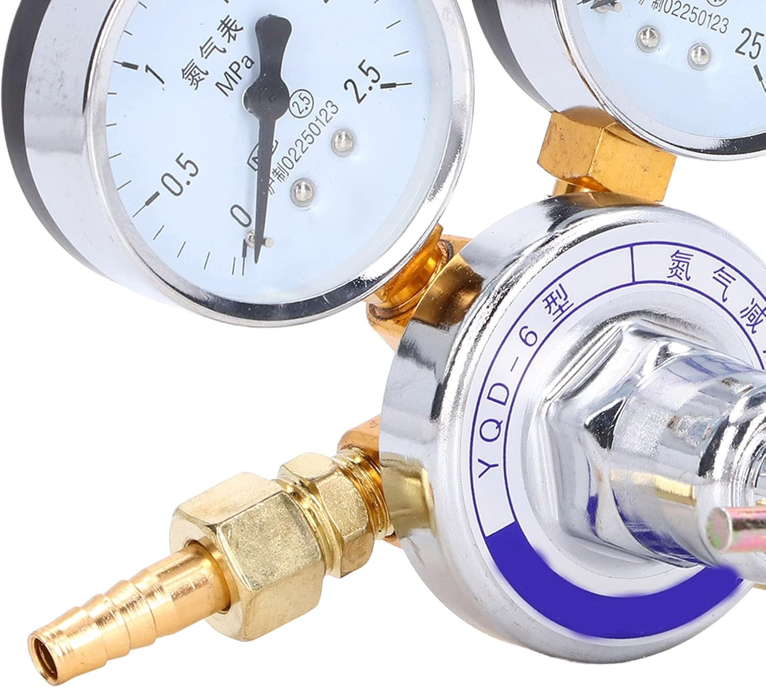 Two Way Type Nitrogen Regulator Gauge Kit with Pressure Reducing Valve, Brass Inlet Outlet Connection Gauges, Nitrogen Pressure Regulator, Brass Inlet Outlet Meter Reducer image number 5