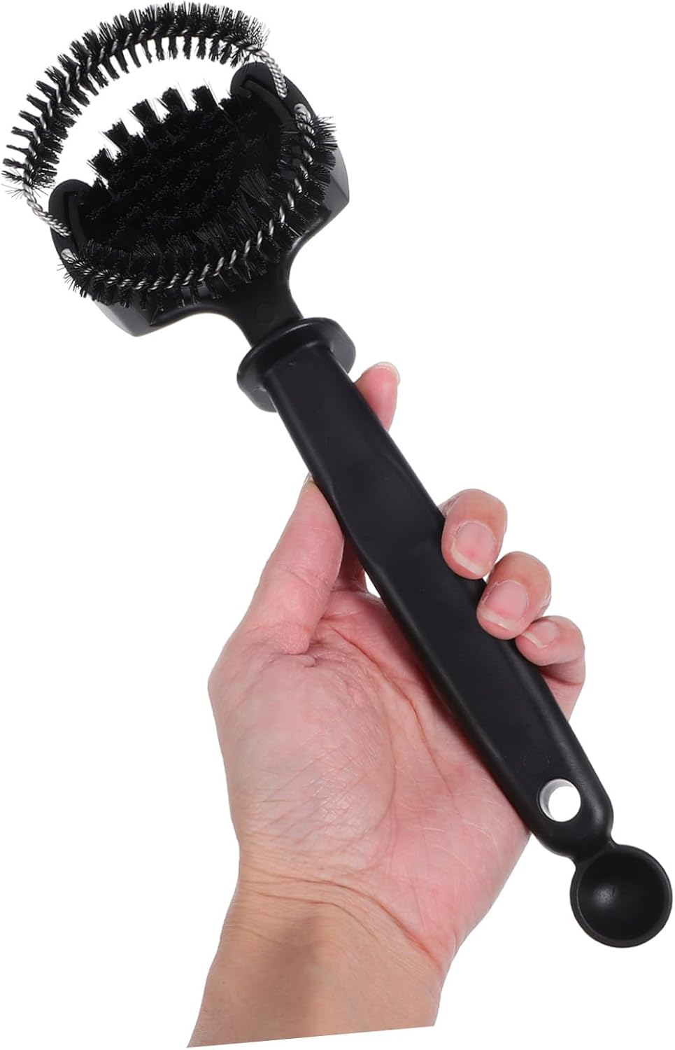 Cabilock Detachable Bristles Coffee Machine Group Head Brush with Spoon Comfortable Handle Espresso Cleaning Tool for Grinds and Debris Removal Fine Craftsmanship for Espresso Cappuccino image number 5