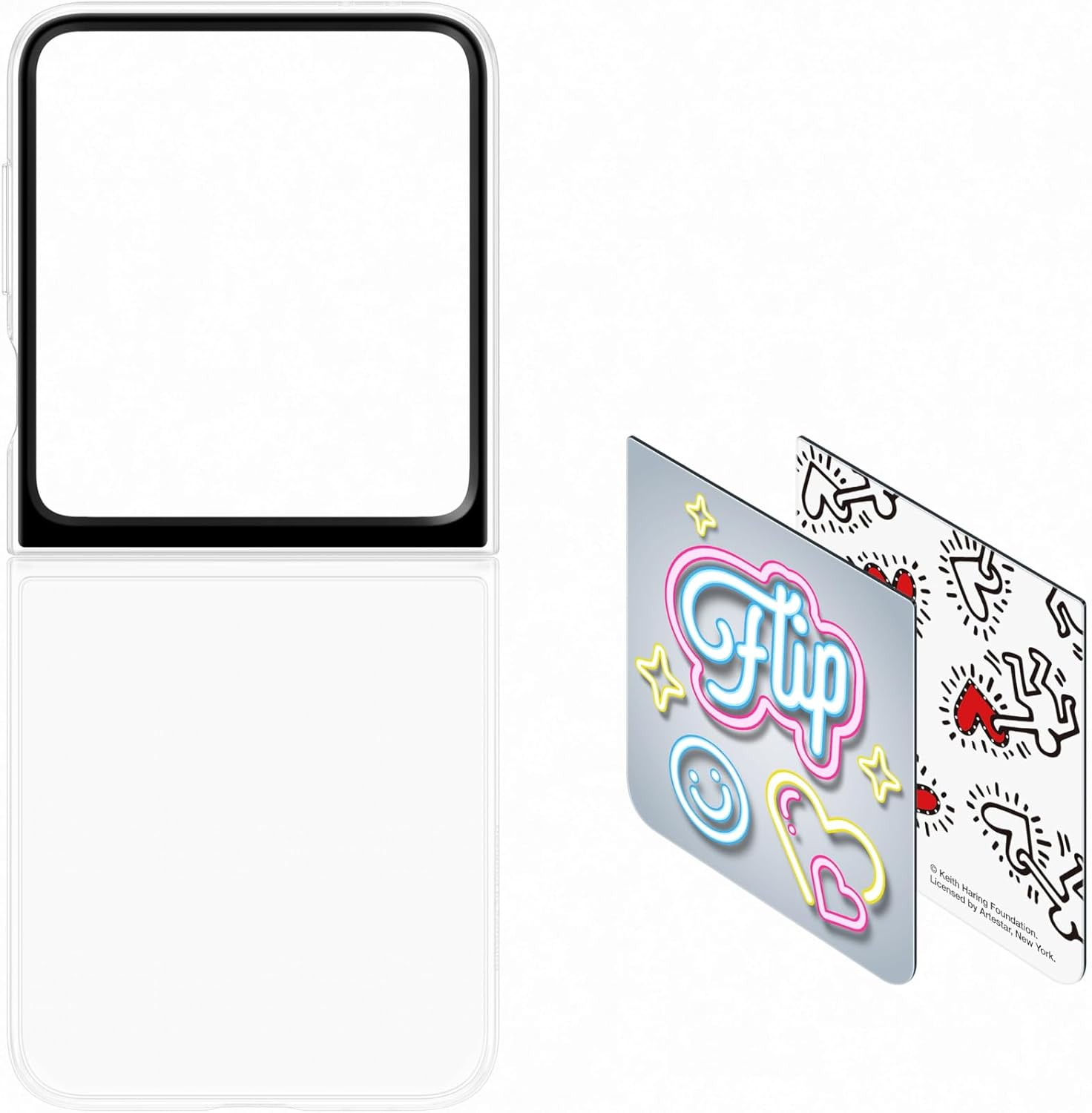 Samsung Flipsuit Case EF-ZF741 for Galaxy Z Flip7 FE, Z Flip6, Smartphone Cover, Mobile Phone Case, Protective Case, Insert Cards, White