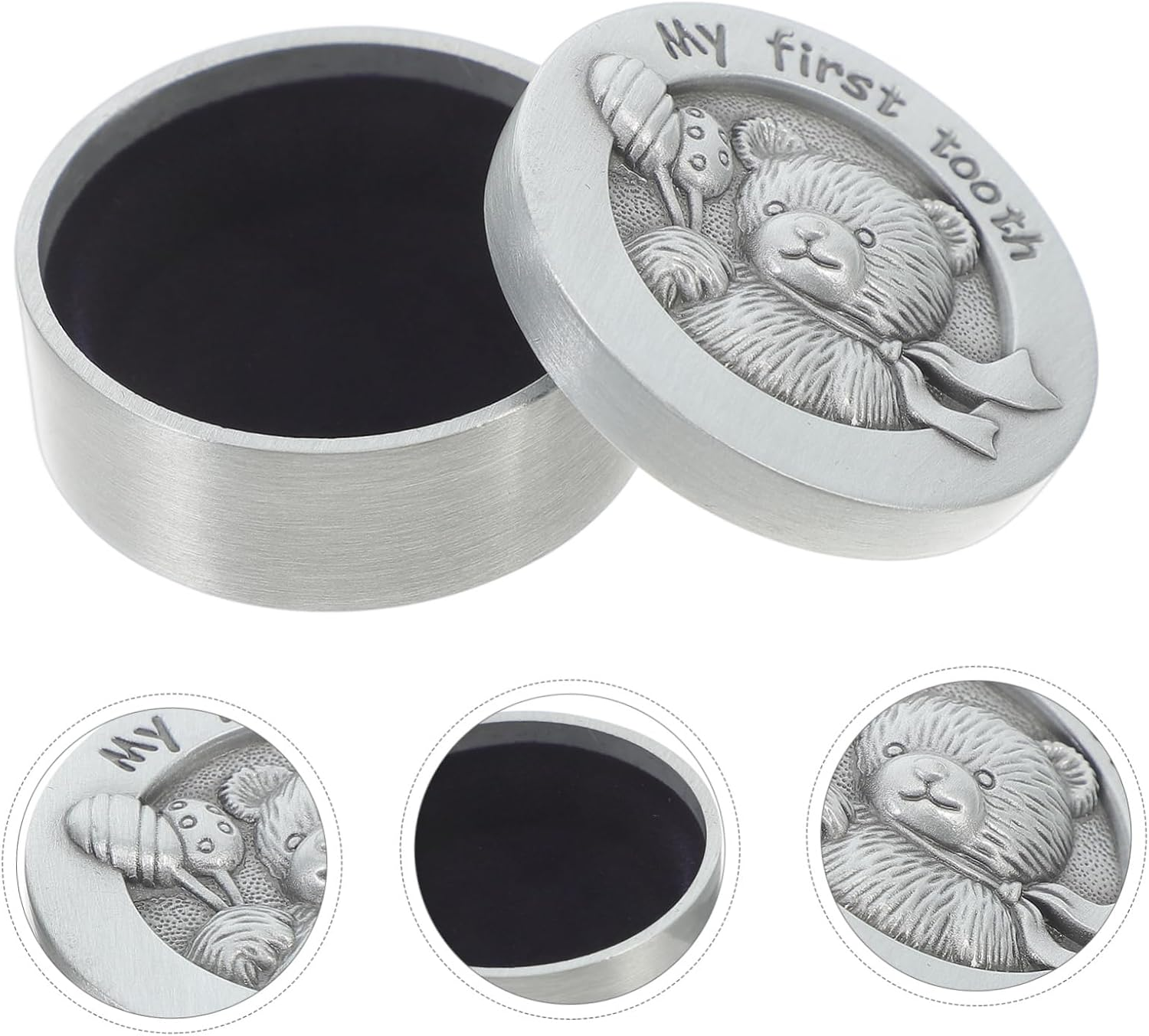 Metal Collect Tooth Box for One Year Old Boy First Tooth Box Sealing Performance image number 1