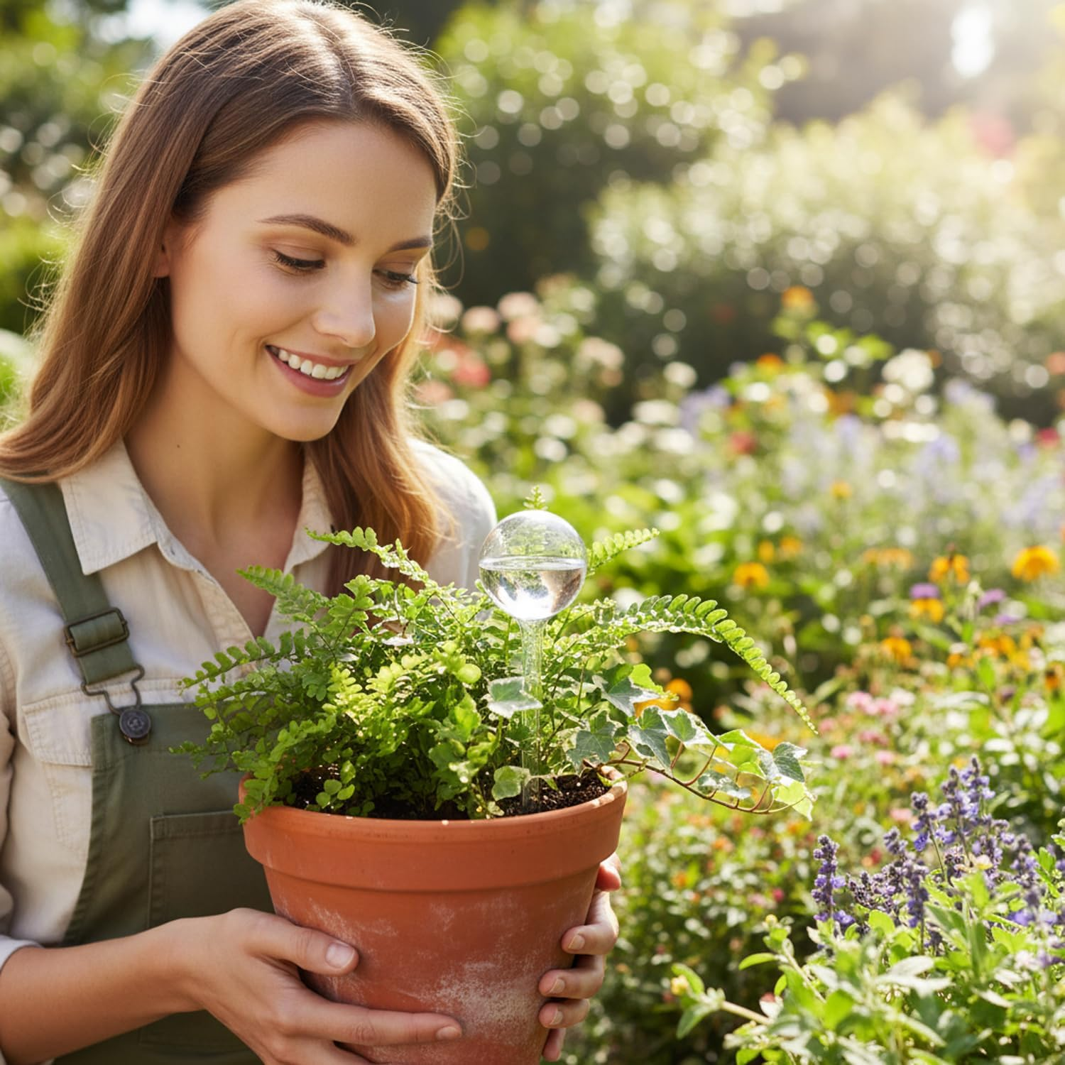 Self Watering Spike, Plant Watering Spike, Indoor & Outdoor Use, Set of 4, Compatible with Medium & Large Plants, Ruibex image number 2