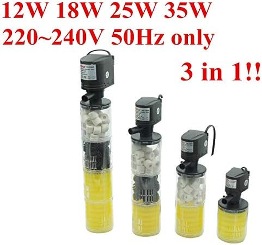 Internal Filter - 3 in 1 Aquarium Filter Fish Tank Filter for Aquarium Air Pump Air Oxygen Increase Aquarium Internal Filter Aquarium Pump FA0013 (1380F EU Plug) image number 3