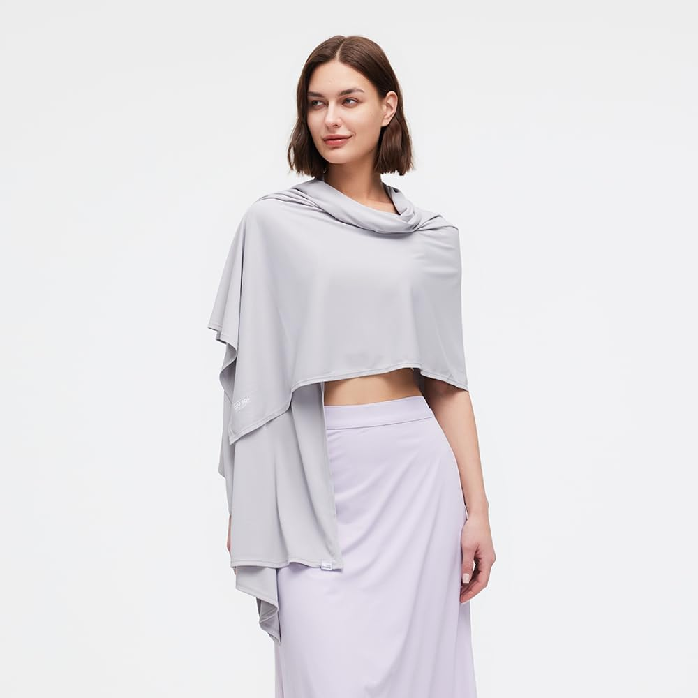 UPF50+ Sun Shawl Beach Travel Scarf Wraps,Swimsuit Bikini Wraps Cover-Up for Women,Summer Cooling Shawl image number 7