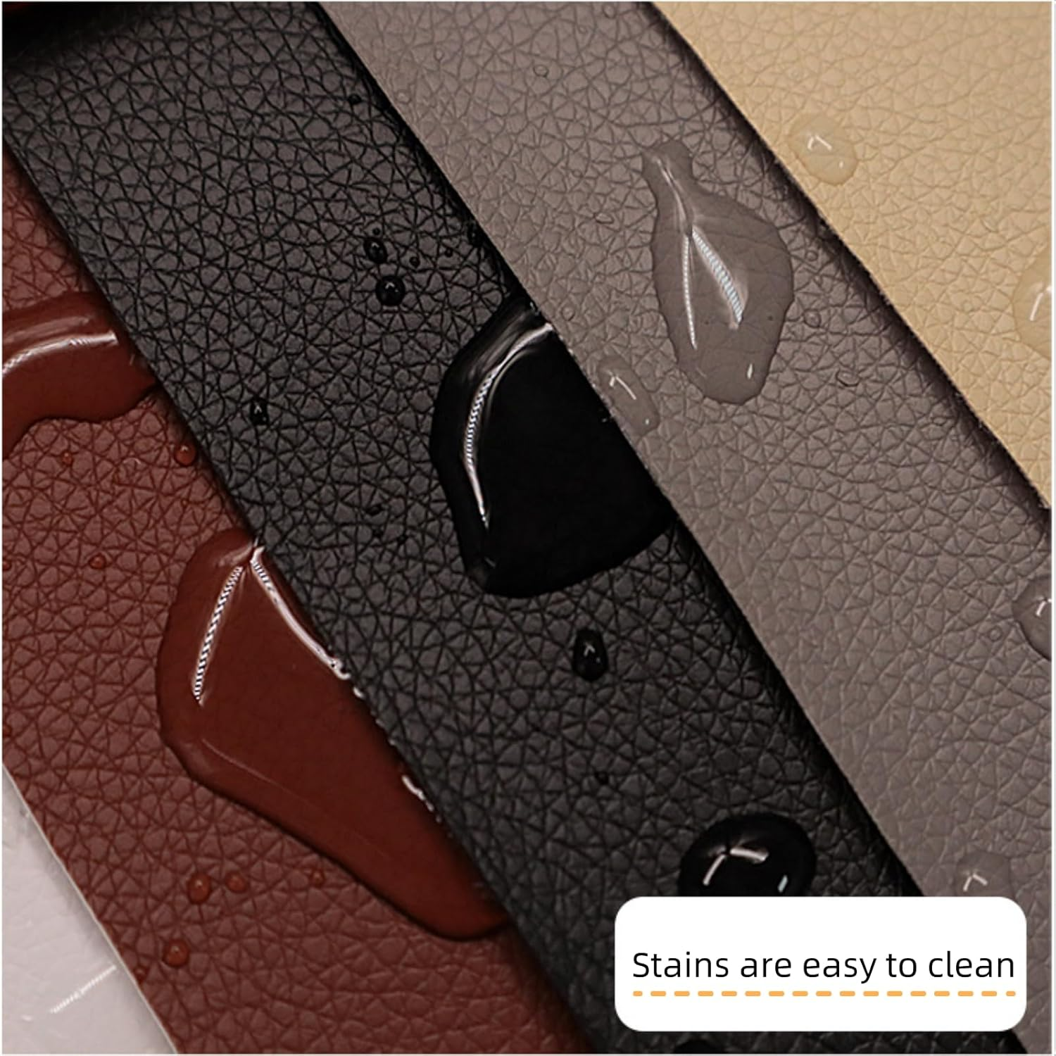 Suytvenxau 2Pcs 30X20Cm Black Leather Repair Patch, Self-Adhesive PU Leather Repair Patch for Couch, Sofa, Chair, Car Seats, Jackets, and Handbags image number 5