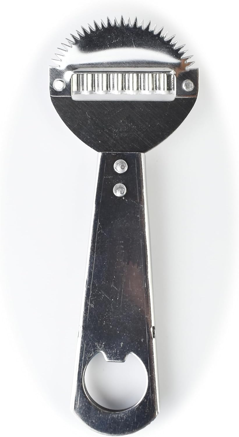 Traditional Coconut Scraper with Handle, Stainless Steel Blade, Kitchen Grater Tool Meat Removal Vintage Kitchen Tool (Stanless Handle)