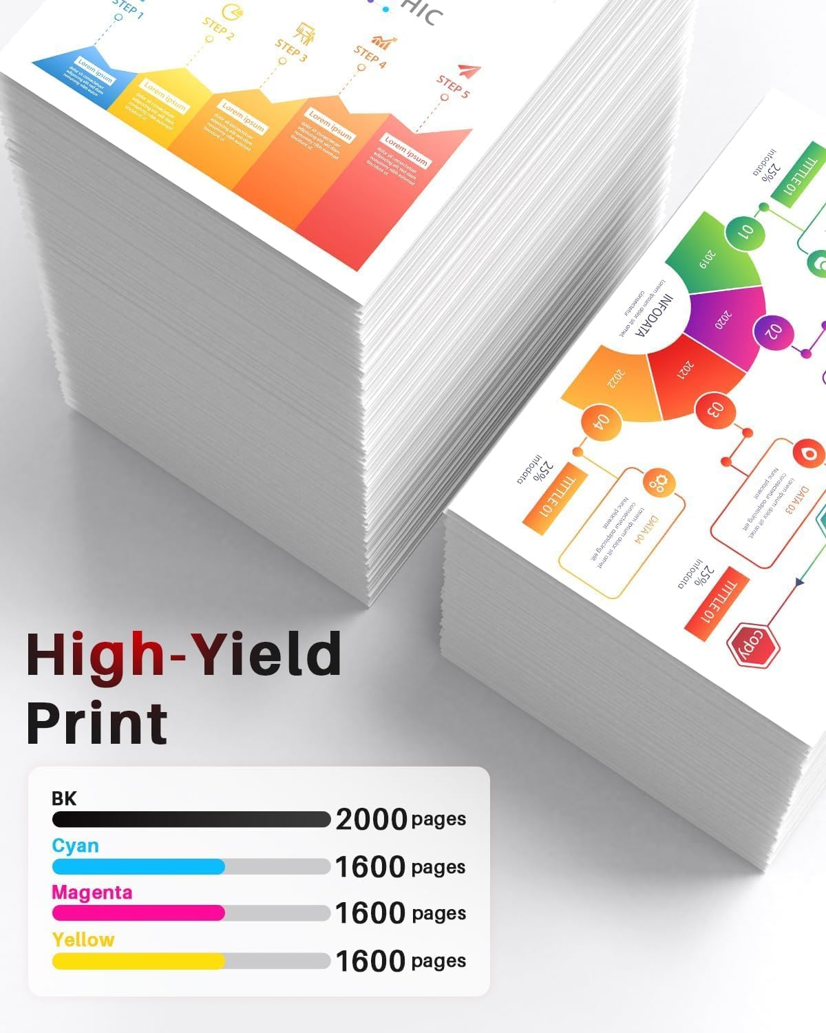 955XL Ink Cartridges Combo Pack High Yield Replacement Compatible for HP 955XL 955 XL Work with Officejet Pro 7720 7730 7740 8210 8216 8710 8720 8725 8730 8740 Printer (1BK 1C 1M 1Y) image number 4