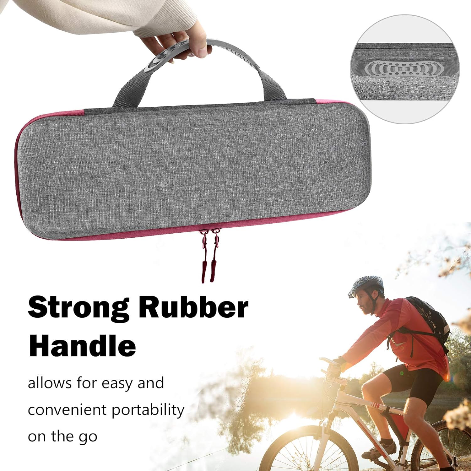 Procase Hard Travel Case Compatible for Revlon One-Step Hair Dryer/Volumizer/Styler, EVA Carrying Case with Velvet Bag Cover for Hot Tools, Omoteam, Bed Head Air Brush Blow Dryer -Grey image number 6