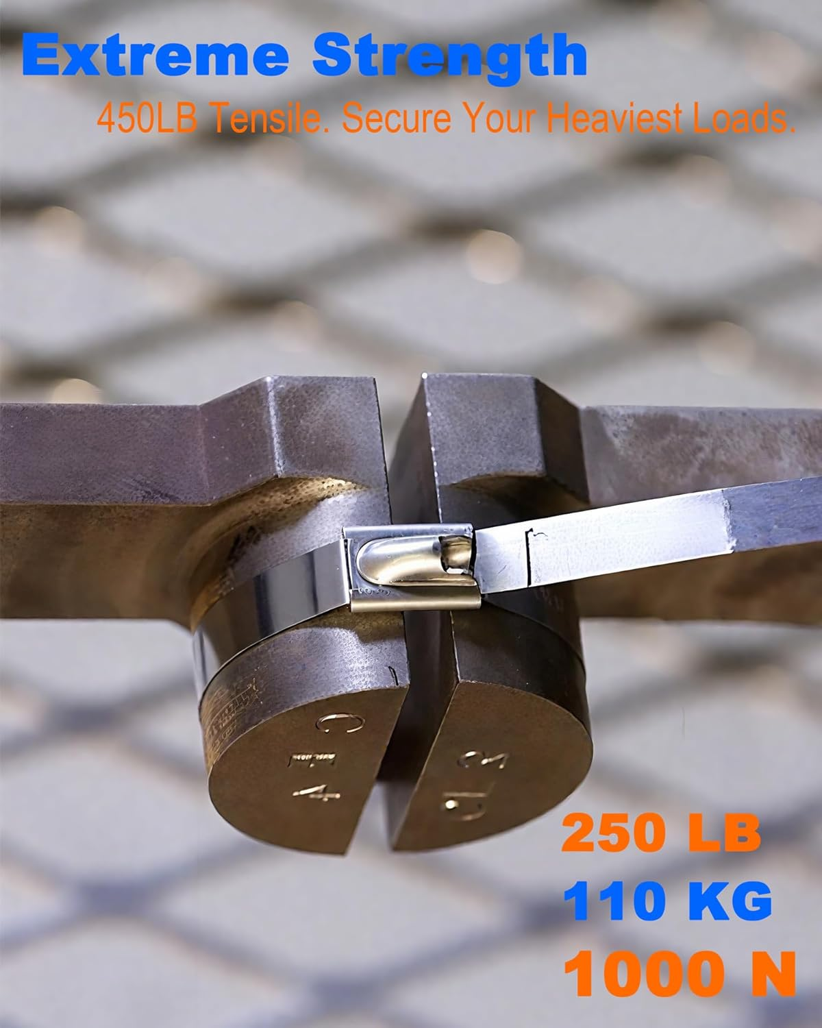 Metal Zip Ties of 100 Pcs, 28 in 304 Stainless Steel Cable Ties, Heavy Duty Metal Zip Ties for Exhaust Wrap, Heat Resistant Fencing Ties. for Pipe, Auto Repair. L/28&rdquo;(700Mm) W/0.18&rdquo;(4.6Mm)