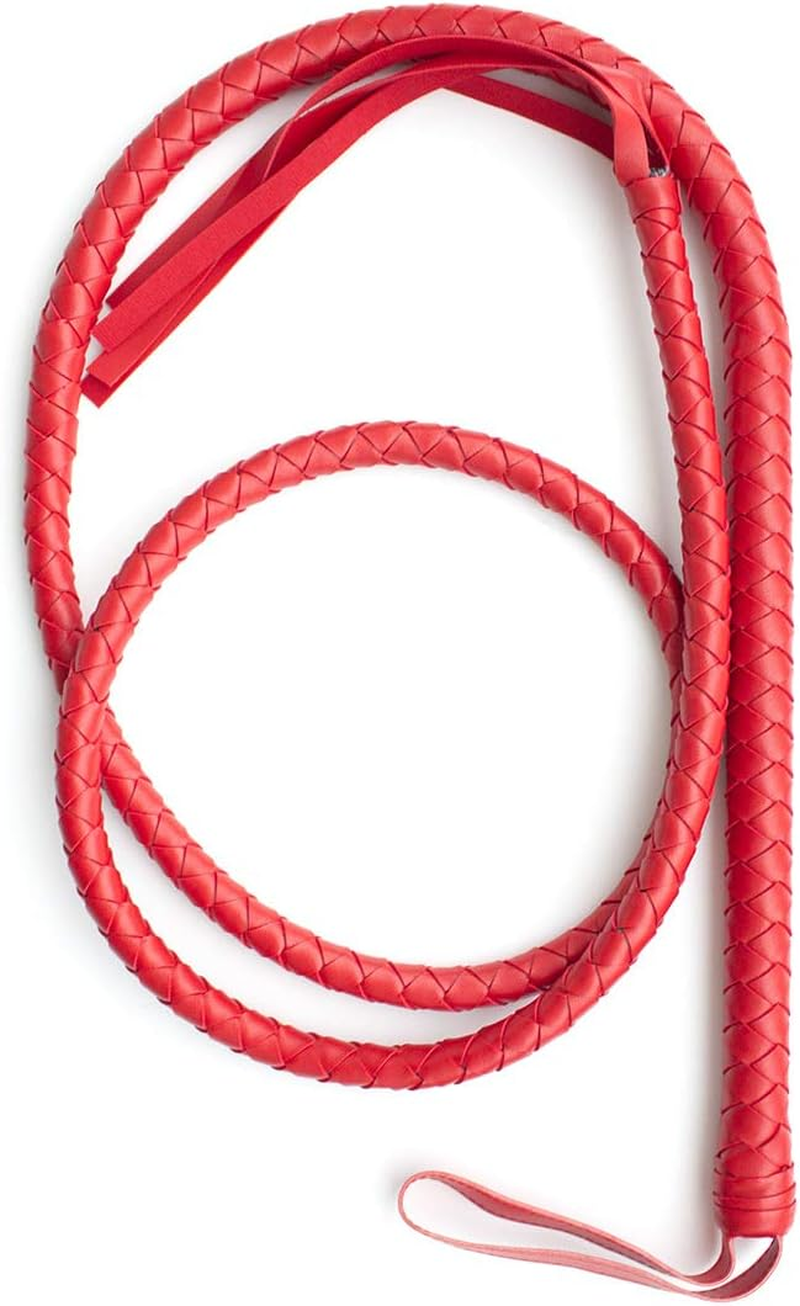 210Cm Horse Riding Crop，Handle Flogger Whip Tickler Role Play Prop Hen Party Accessories (Red) image number 5